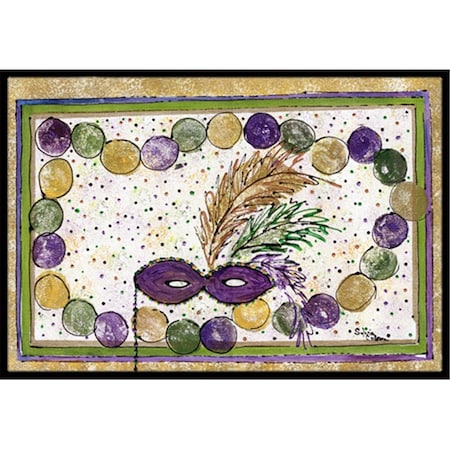 Jensendistributionservices 36 x 24 in. Mardi Gras Beads Indoor Or Outdoor Doormat MI2554340